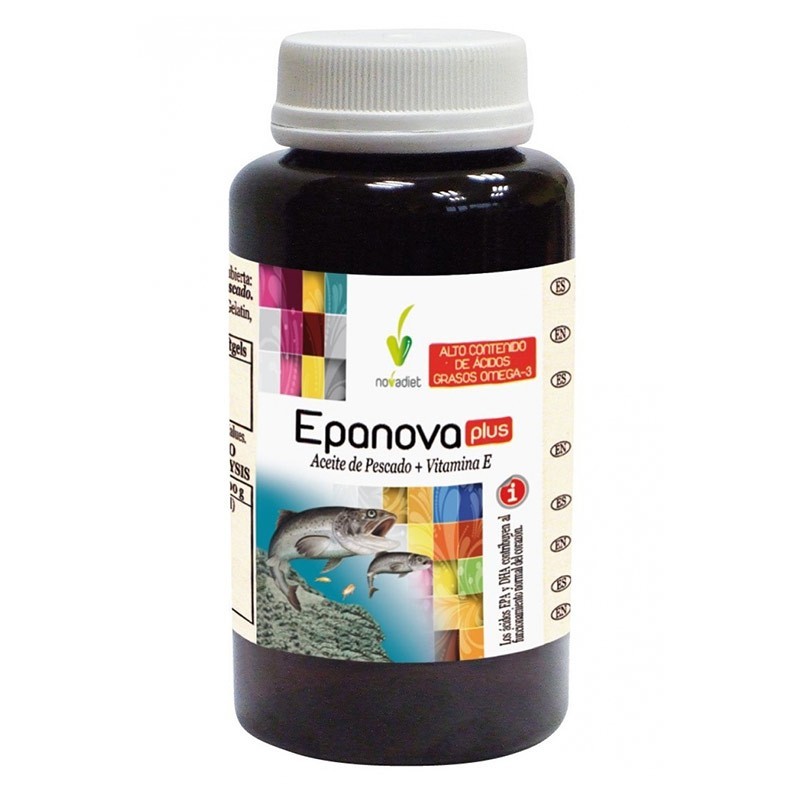 Epanova Plus aceite de pescado y Vit E • Novadiet • 90 cápsulas blandas