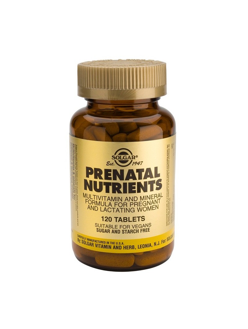 Nutrientes Prenatales  Solgar  120 comprimidos